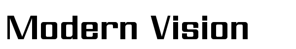 Modern Vision font preview